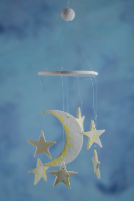 moon and star wind chime favor