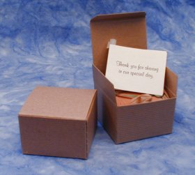 3x3x2 wedding favor kraft brown box