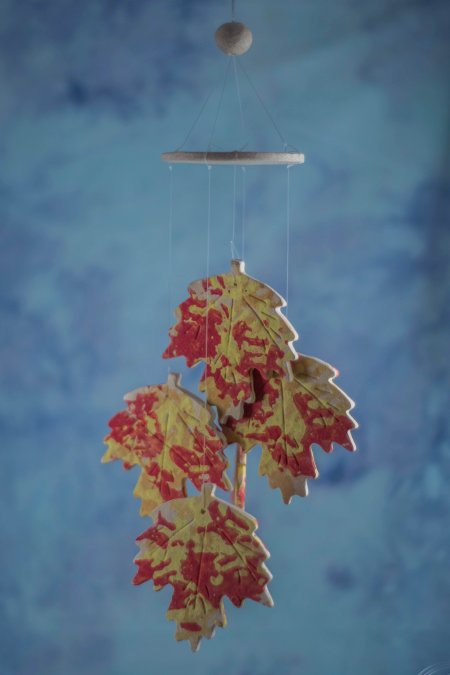 autumn leaf wind chime favor