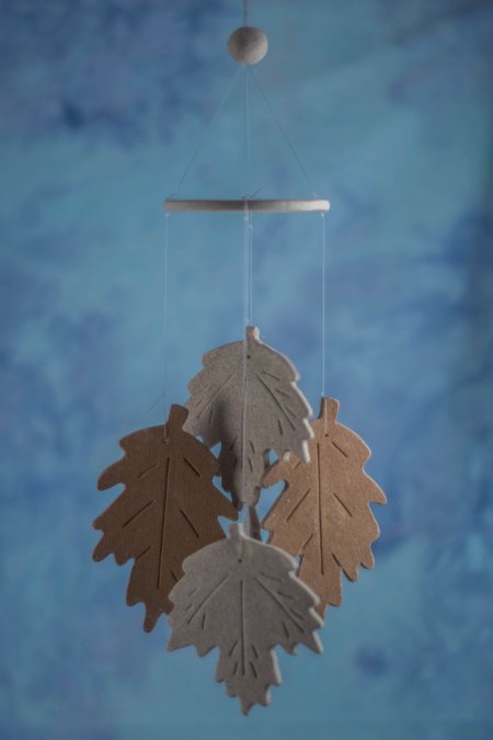 Fall leaf wind chime wedding favors