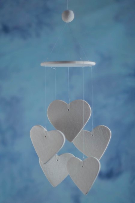 heart wind chime favor