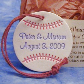 baseball ornament favor