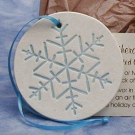 snowflake ornament wedding favor